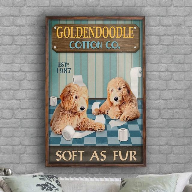 Goldendoodle Dog Cotton Company Poster