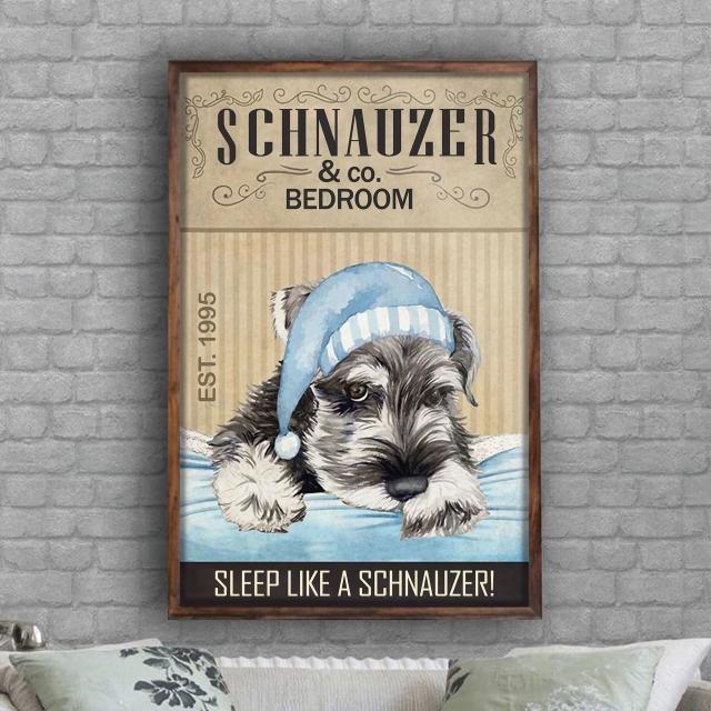 Schnauzer Dog Bedroom Company Poster