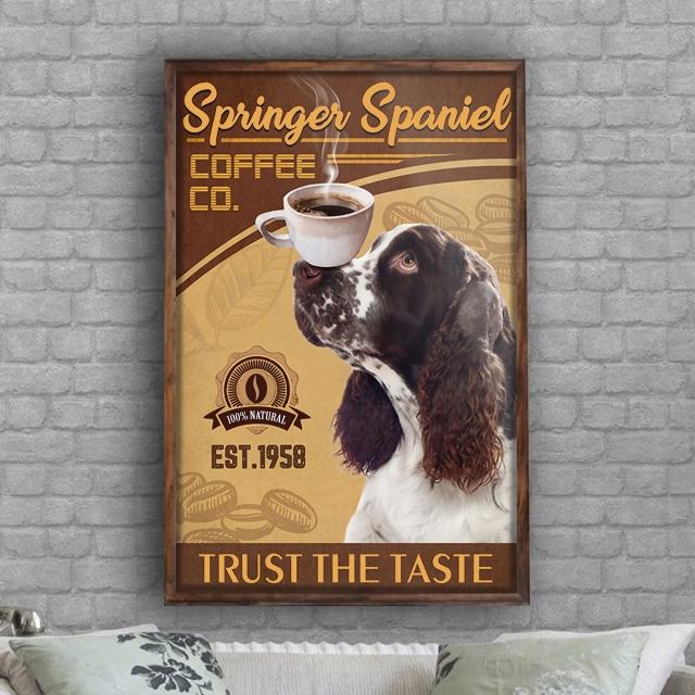 Springer Spaniel Dog Coffee Company Poster